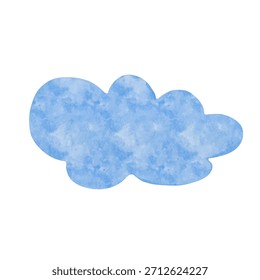 Decorative blue clouds. Vector graphics.