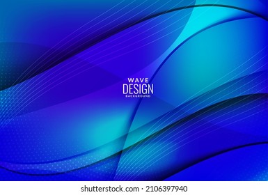 Fondo de diseño elegante ondulado de malla azul decorativa 