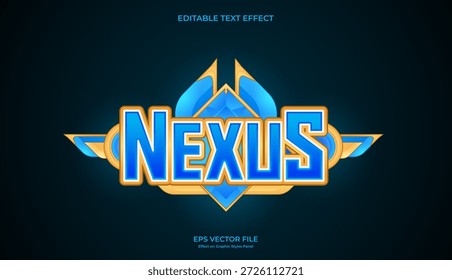 dekoratives blaues Nexus bearbeitbares Texteffekt-Design