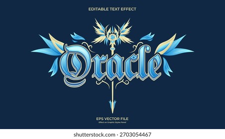 decorative blue oracle magic editable text effect design