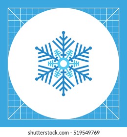 Decorative Blue Snowflake Icon