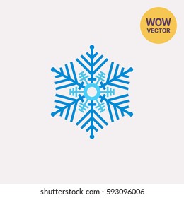 Decorative Blue Snowflake Icon