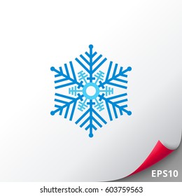Decorative Blue Snowflake Icon