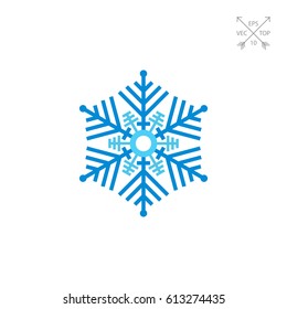 Decorative Blue Snowflake Icon