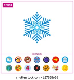 Decorative Blue Snowflake Icon