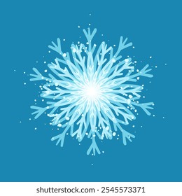 Dekorative blaue Schneeflocke, festliche Elemente für Weihnachten, neues Jahr.Vektorgrafiken.