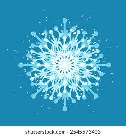 Dekorative blaue Schneeflocke, festliche Elemente für Weihnachten, neues Jahr.Vektorgrafiken.