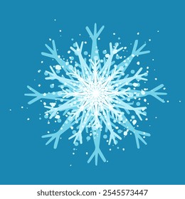 Dekorative blaue Schneeflocke, festliche Elemente für Weihnachten, neues Jahr.Vektorgrafiken.