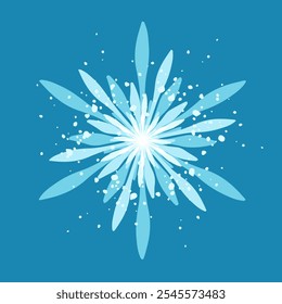 Dekorative blaue Schneeflocke, festliche Elemente für Weihnachten, neues Jahr.Vektorgrafiken.