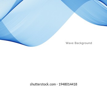 Decorative blue wave design modern background vector