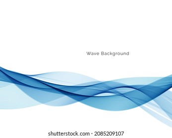 Diseño decorativo de ondas azules fluyendo vector de fondo moderno