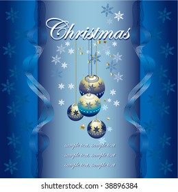 Decorative blue xmas paper