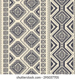 Decorative Boho Ancient Hand Drawn Ethnic Seamless Pattern
