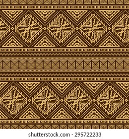 Decorative Boho Ancient Hand Drawn Ethnic Seamless Pattern