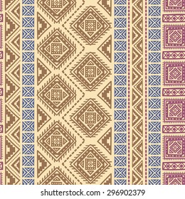 Decorative Boho Ancient Hand Drawn Ethnic Seamless Pattern