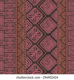 Decorative Boho Ancient Hand Drawn Ethnic Seamless Pattern