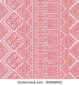 Decorative Boho Ancient Hand Drawn Ethnic Seamless Pattern