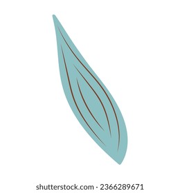 Decorative boho leaf. Abstract geometric element. Ethnic symbol. 
