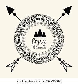 Decorative boho pattern background