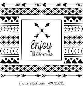 Decorative boho pattern background