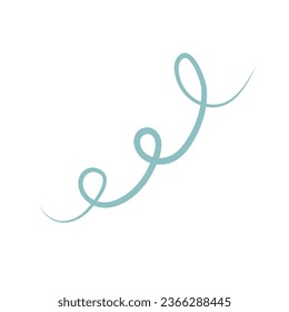 Decorative boho spiral shape. Abstract geometric element. Aesthetic symbol. 