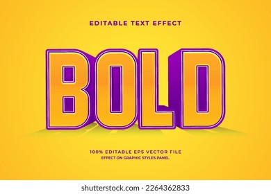 decorative bold editable text effect vector design