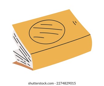 Decorative book flat icon Reading literature. Vector illustration