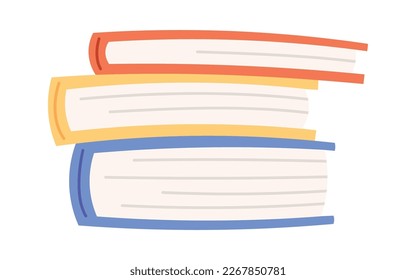 Decorative books flat icon Reading literature. Vector illustration