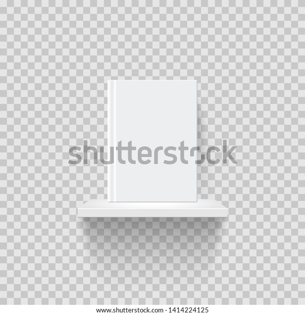 Decorative Bookshelf Realistic Vector Illustration Rack Stock Vector Royalty Free 1414224125