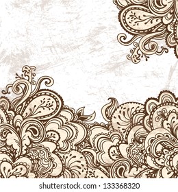 Decorative border. Abstract vintage background. Abstract invitation card.