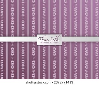 Decorative border background. Inspired by "Dok Kaew Ka Pia", a North Eastern Thai style (Isaan) silk pattern. Color in Traditional Pink.