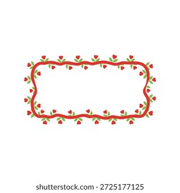 Borde decorativo con bayas y hojas de Vector