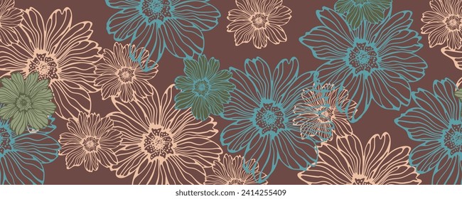 A decorative border of branches is highlighted on a white background. A pattern of leaves. Vector illustration. For nature, eco and design. Hand-drawn plants, a frame for a postcard.
