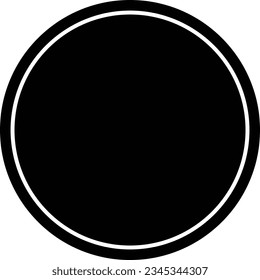 Decorative Border Circle Black Round Element