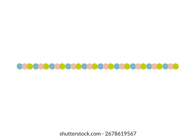 Borde decorativo con círculos coloridos
