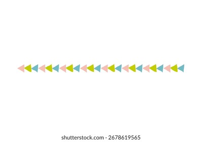 Decorative border with colorful triangles