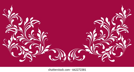 Decorative border. Creative frame. Vintage background for greeting cards, paper, Wallpaper, banners. The lace pattern. Corner decoration, design element.