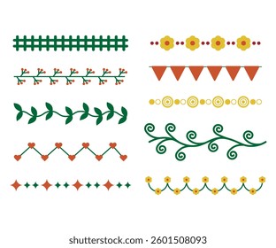 Decorative border and dividers elegant assortment ornament collection 