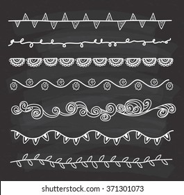 decorative border doodle on chalkboard background