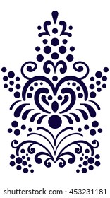 Decorative border element. Old style wallpaper pattern. Decorative element traditional classic pattern. Vintage oriental background. Decorative wallpaper design element.