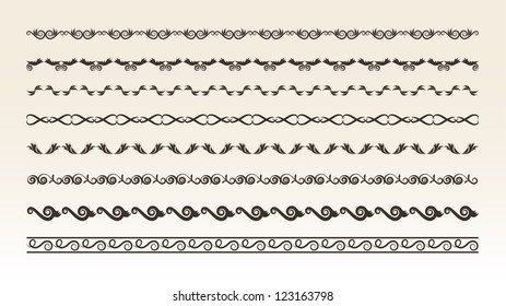 Decorative border elements for design Vector Illustration