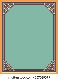 Decorative border frame background vector