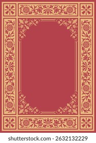 Decorative border frame book cover template