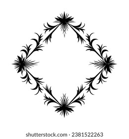 Decorative border frame with corner vector illustration