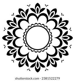 Decorative border frame with corner vector illustration