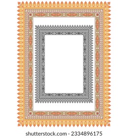 Decorative Border -Frame - Multi Purpose with 1 Black Version - Vintage Floral Art - Classic Page Border or For Certificates