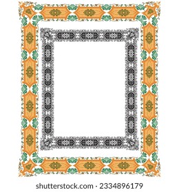Decorative Border -Frame - Multi Purpose with 1 Black Version - Vintage Floral Art - Classic Page Border or For Certificates