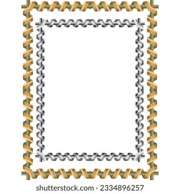 Decorative Border -Frame - Multi Purpose with 1 Black Version - Vintage Floral Art - Classic Page Border or For Certificates