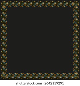 Decorative border frame. Ornamental vector pattern. Classical design element. Elegant outline structure.