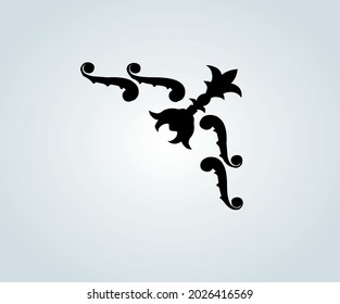 Decorative border for frames or abstract photographs in illustration